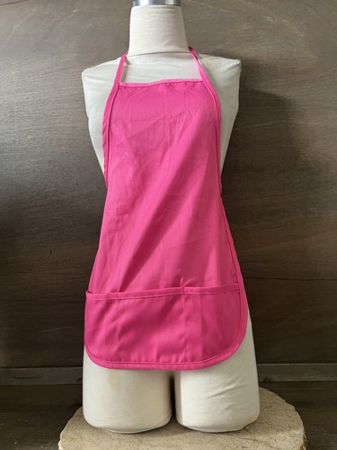 Little girls pink apron 18x12 - little,