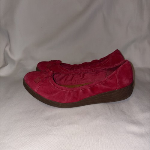 Fitflop red ballet wedge - red,