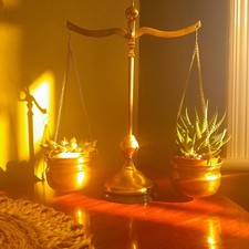 Vintage brass scales of