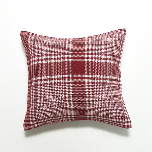 Tartan check linen cushion - tartan,