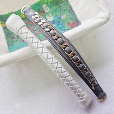 TWO Mulberry Small Iris Top Handles Strap Calf Leather Rare White Grey Chain