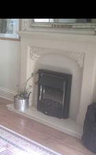 Resin cream fire - fire, surround/