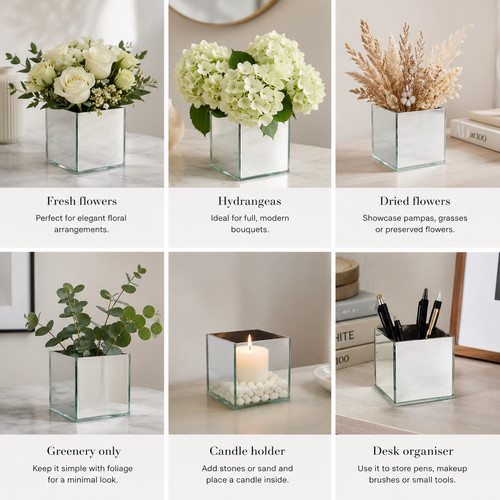 Modern mirrored glass cube - modern,