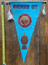 1969 MANCHESTER CITY 'FA Cup Winners' Pennant. 30cm x 19cm. V Good.