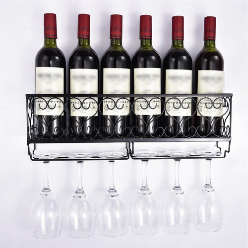 Metal wine rack wall mounted - wall,