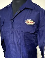 Retro Vintage Wolseley Badged Zip Front Navy Boiler Suit Overalls Size L 42-45"