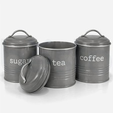 Set of 3 Kitchen Canisters Set