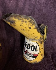 Vintage Veedol Quart Oil Jug Pourer  Automobilia
