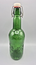Large Vintage Green Glass Grolsch Bottle Flip Top, 36cm