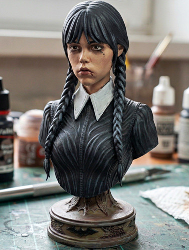 Gothic girl bust figurine - gothic,