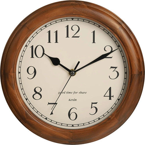Wooden wall clock with retro - wooden,