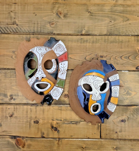 Vtg pair hand painted - vtg,