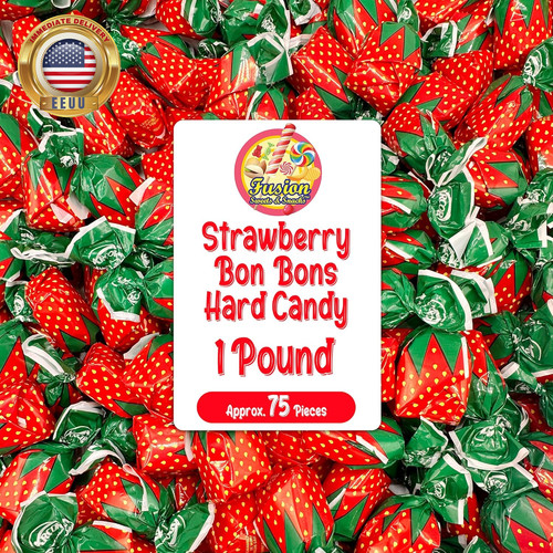 Strawberry filled hard candy - strawberry,