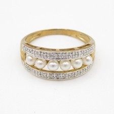 Antique Gold 9ct gold cultured