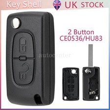 2 Button Flip Key Case Fob HU83 For Peugeot Expert Van 207 307 308 807 3008 5008