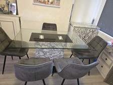 dinning table and chairs used Glass Contemporary 
