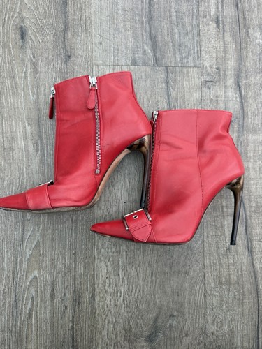 Alexander mcqueen red leather - red,