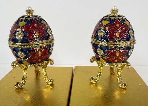 Pair ornate fabergé style - pair, of