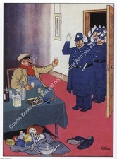 A CORDIAL GREETING. BY W. HEATH ROBINSON, (1872-1944).  PRINT : A MODERN COLOUR