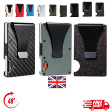 Ridge-Style Titanium Wallet–Slim RFID Blocking Metal Card Holder with Money Clip