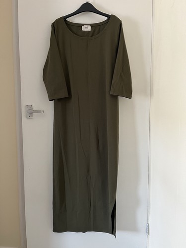 Hush olive green long dress - green,