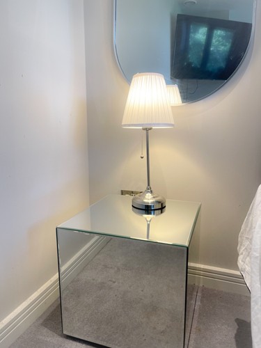 Silver mirrored side - silver, table