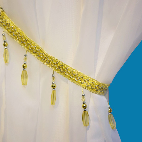 Voile swags crystal beaded - voile,