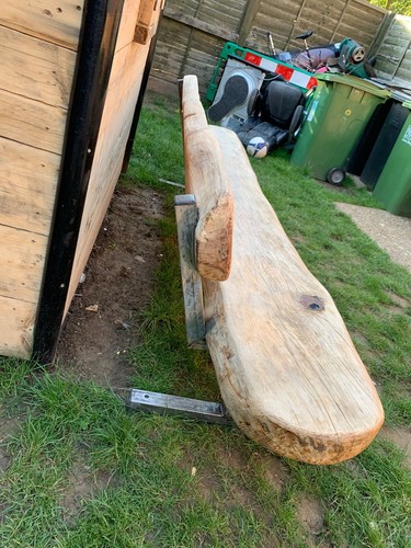 Solid oak 9ft garden bench - solid,