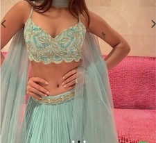 Blue Turquoise Lengha Choli