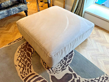 Natuzzi Florence large mushroom cream velvet footstool rrp £845