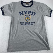 NYPD Shirt Mens M Gray Blue