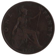 1902 Edward VII One Penny Coin