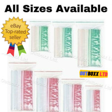30-500 Clear Plastic Bags Grip Self Seal Resealable Zip Lock Plastic Baggies UK