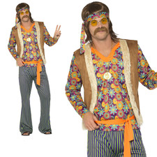 Hippie mens costume 1960s 70s - mens,
