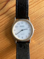 Vintage Sekonda 'Trident' Wrist Watch Gold Colour Bezel c 1970 Quartz