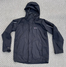 Berghaus AQ2 Jacket Black Boys Junior Rain Coat Windbreaker Hiking Age 13+