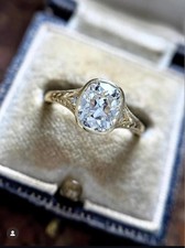 Art Deco Style Cushion Cut Lab