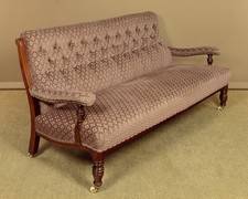 Antique Victorian Walnut Sofa