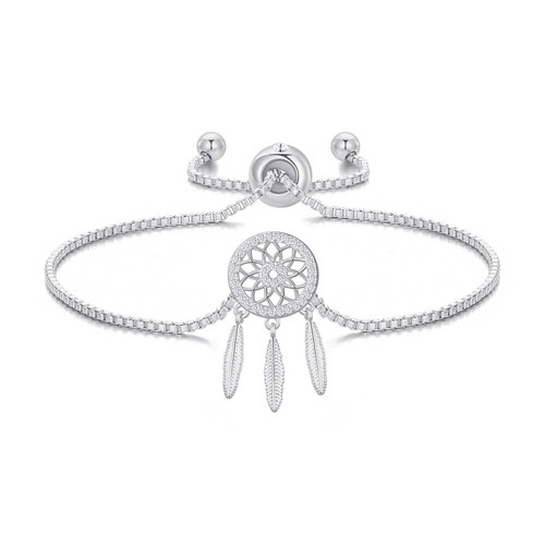 Silver plated dream catcher - silver,