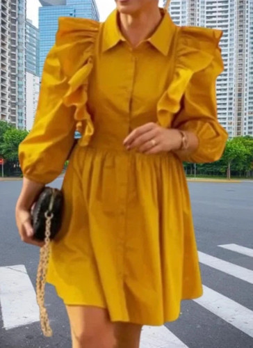Zara mustard yellow poplin - zara,