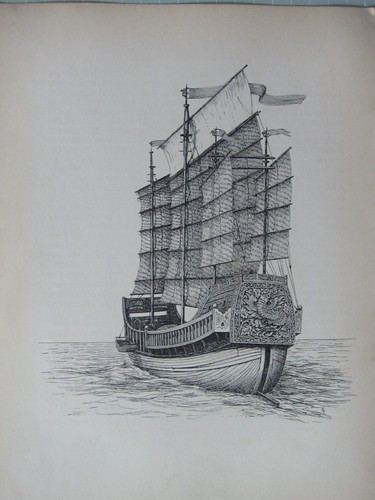 1936 sailing ship print - ship,
