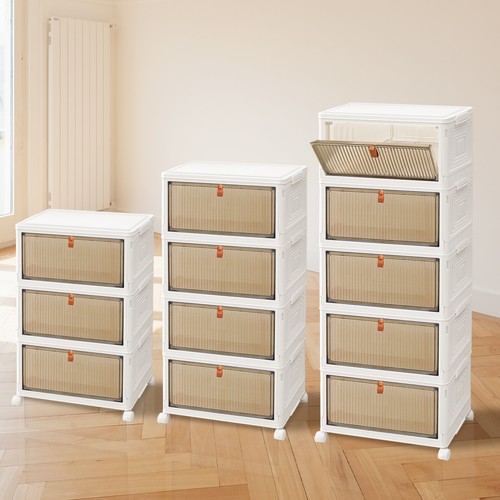 Folding storage box stackable - folding,