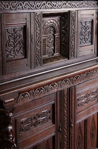 Antique court cupboard 17th - cupboard,