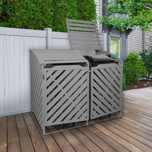 Wheelie bin store double - store,