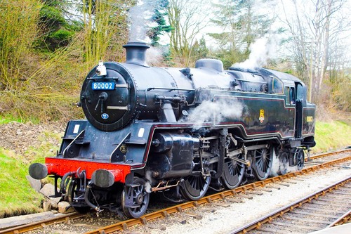Steam train british railways - british,