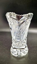 Hand Cut Heavy Crystal Vase