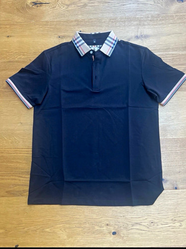 Burberry men black polo - men's,