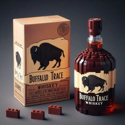 Whiskey bottle building - whiskey, blocks