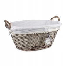 Grey Wicker Storage Basket