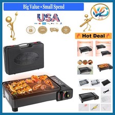 Portable Black Gas Grill with